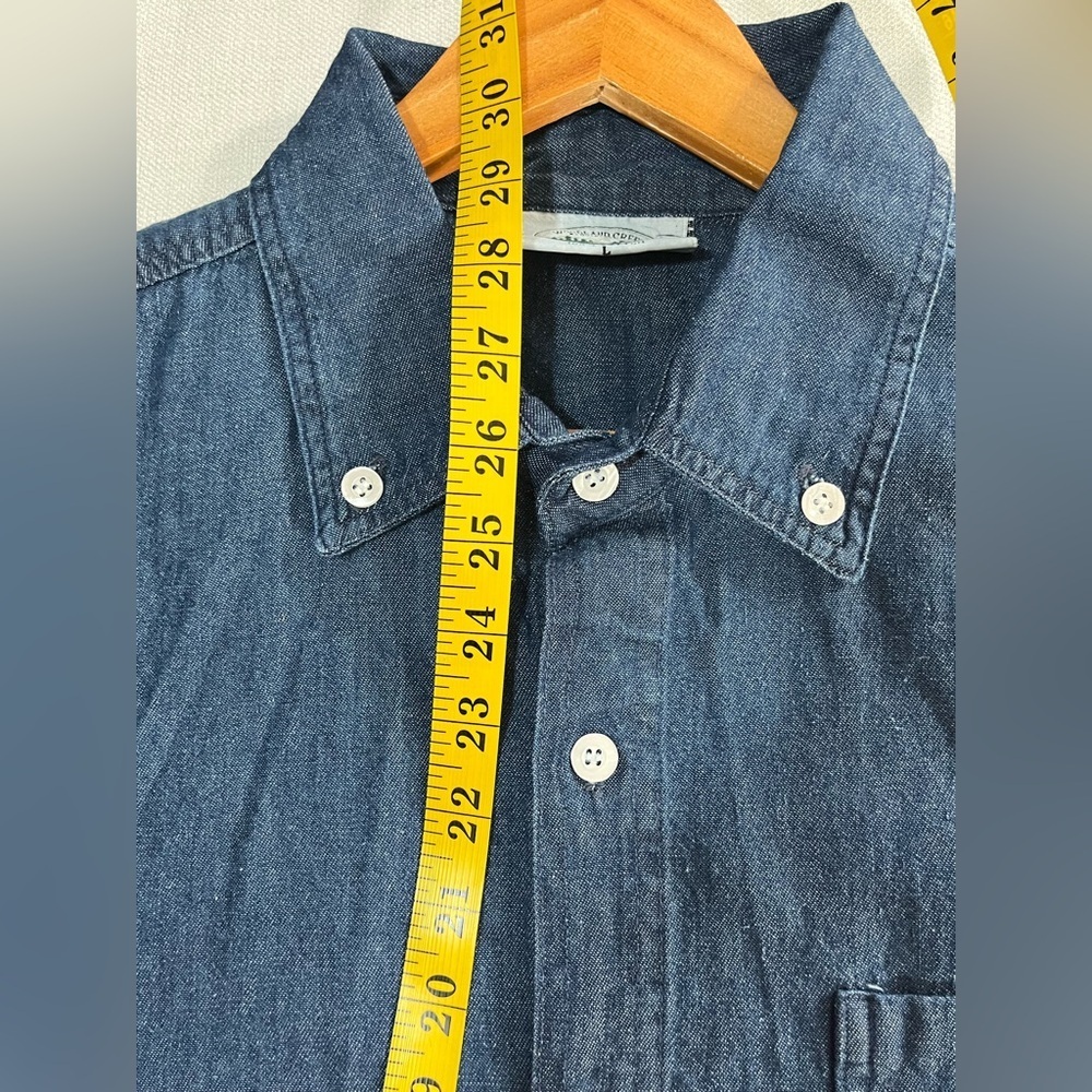 Woodland Creak VTG Men's Blue Denim Shirt 100% Cotton Fall L NWT - Picture 8 of 9